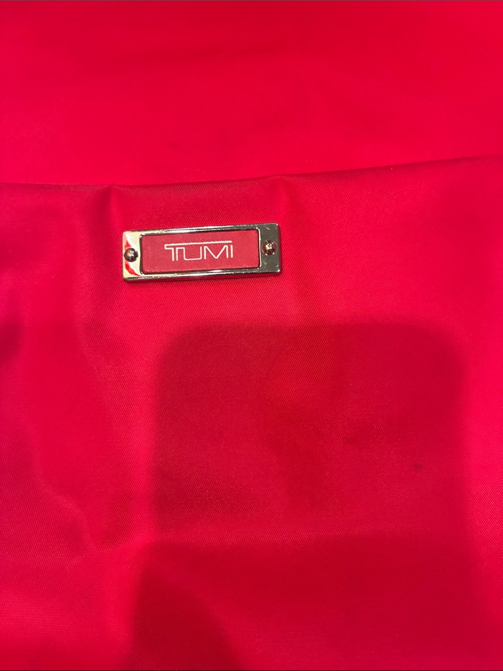 Tumi Bright Red Nylon Shoulder Bag with Front Pocket - Picture 2 of 10